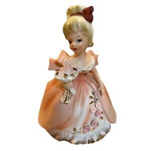 Vintage Rare HTF Parma By AAI, 4-110 Lady In Pink Planter - Made In Japan 6.5”